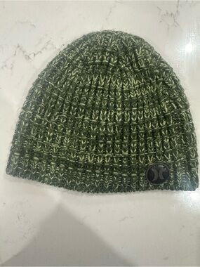 Hurley Olive and Cream Marled Knit Beanie